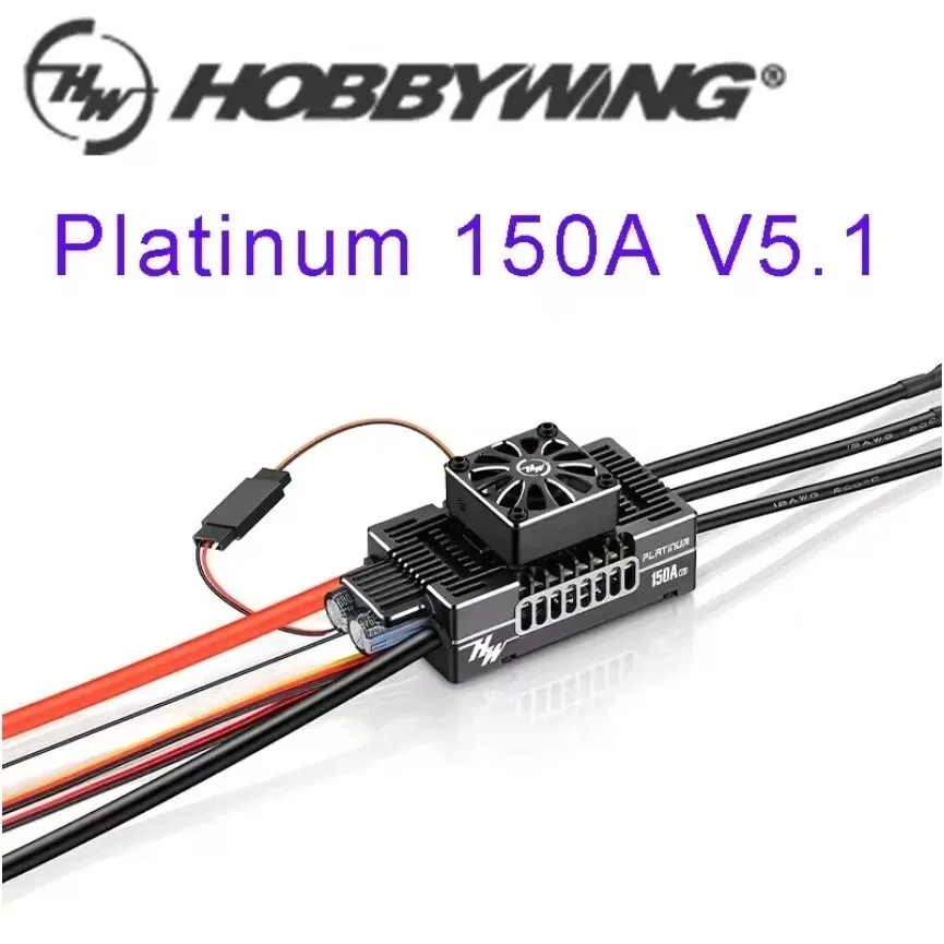 Hobbywing Platinum HV 150A V5.1 3-8S Switchable 5-8V/10A BEC Brushless ESC Speed Controller For RC Fix-wing 3D Flying Quadcopter