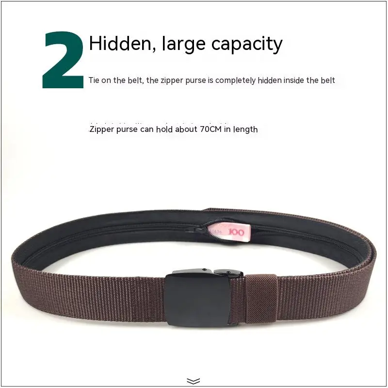 Travel Cash Anti-theft Belt talii torba damska przenośne schowane pieniądze pas pas portfel talii torba męska Secret ukryty pas 120cm