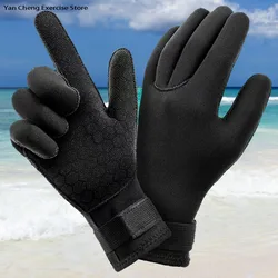 Guantes de buceo de neopreno grueso, guantes de pesca submarina, antideslizantes, mantienen el calor, surf, natación, Kayaks, remar, ajustables, 3mm