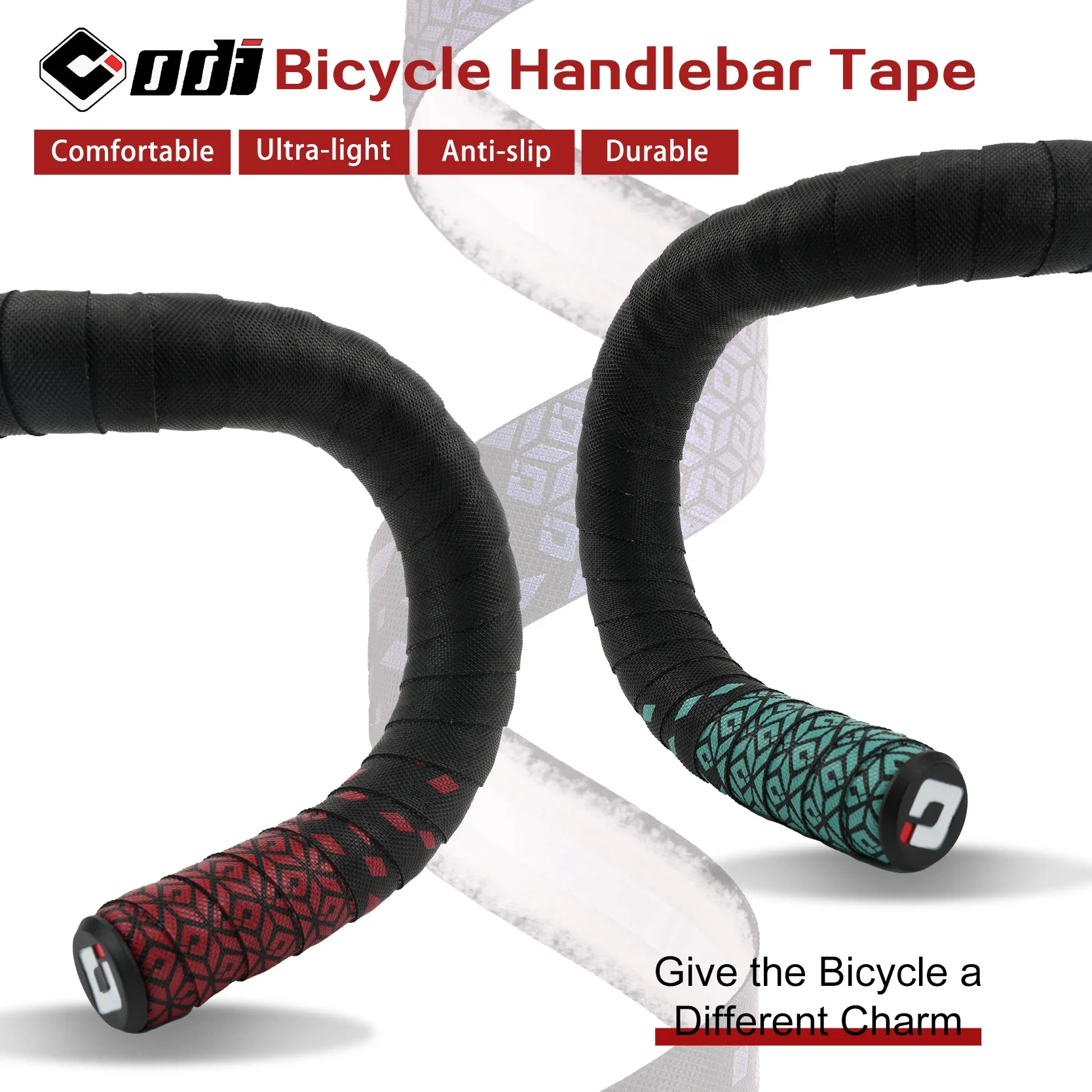 ODI Road Bike Handlebar Tape Ultra-light Gradient Bicycle Bar Strap  PU/EVA Anti-Slip Handle Belt Shock Absorption Bike Parts