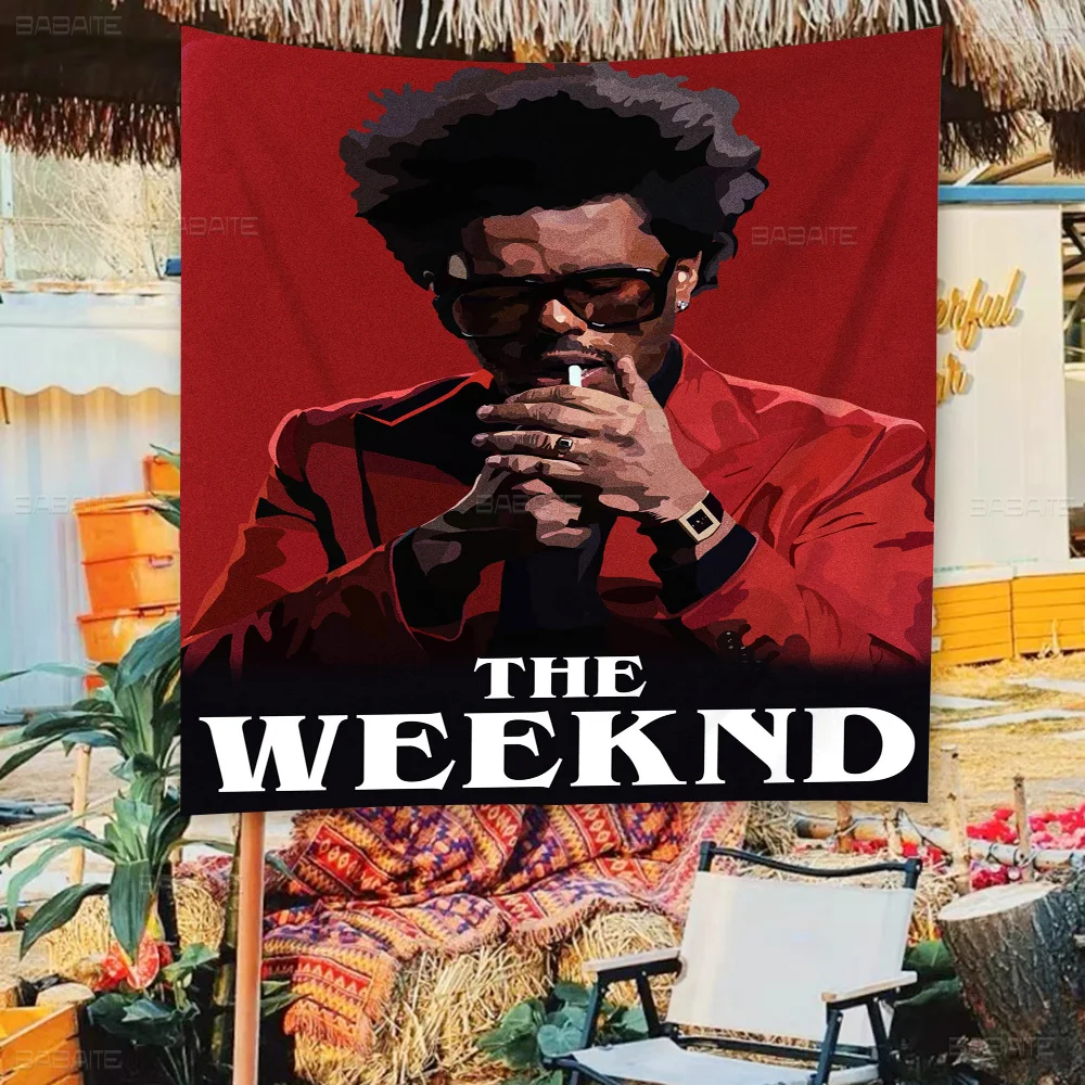 Singer W-weeknd-After Hours DIY Flag For Family Group Photo Living Room Home Dorm Decor Wall Art Decor Banner