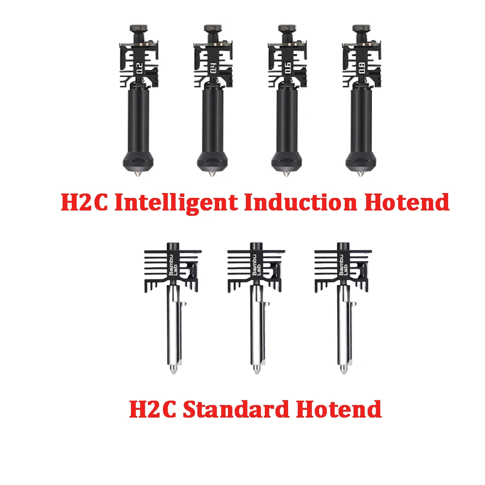 

Оригинальный интеллектуальный индукционный Hotend H2C для системы Bambu Lab H2C Vortek 0,2/0,4/0,6/0,8 мм, стандартная печатающая головка с горячим концом