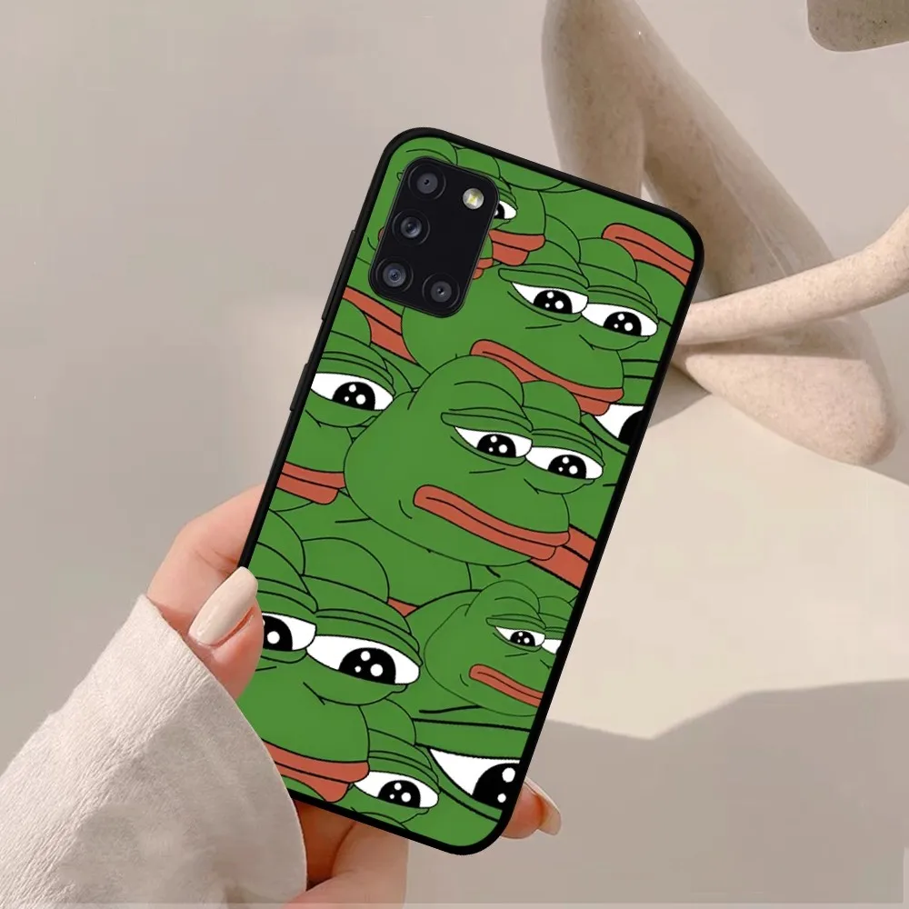 Cute F-Frogs Party Sad P-Pepe Phone Case For Samsung A 10 11 12 13 20 21 22 30 31 32 40 51 52 53 70 71 72 73 91 13 shell