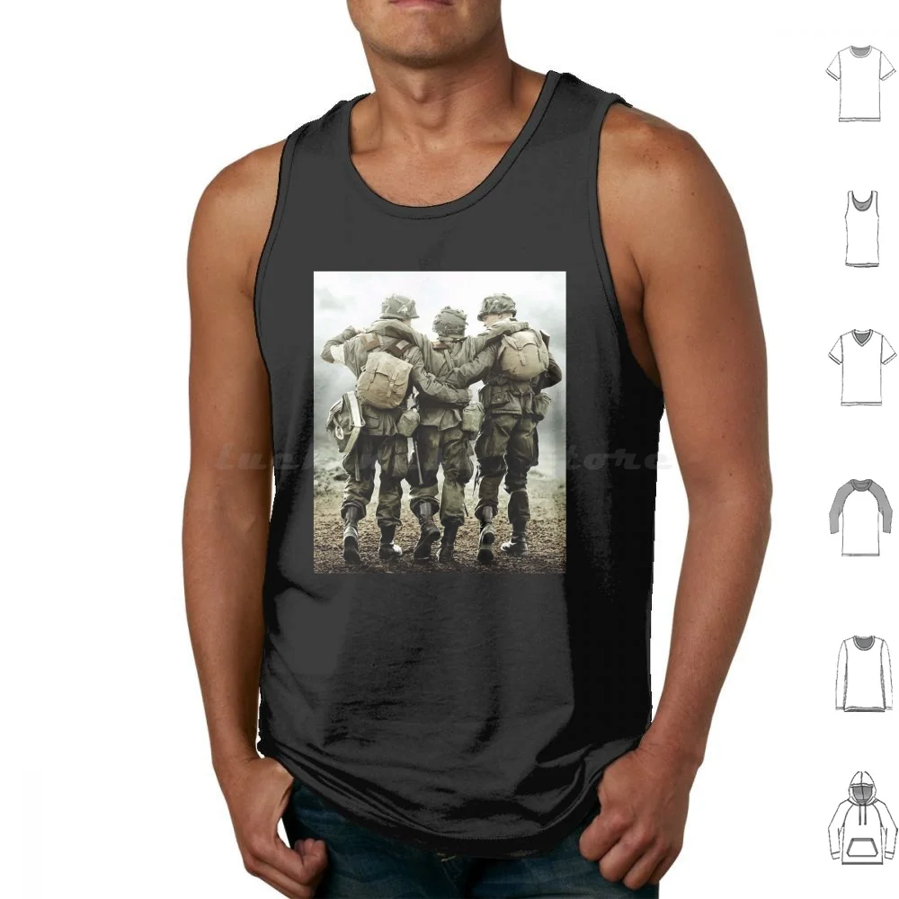 Best Brothers War Tank Tops Vest Sleeveless Band Of Brothers War Airborne Ww2 Easy Company Military Paratroops Movie Army