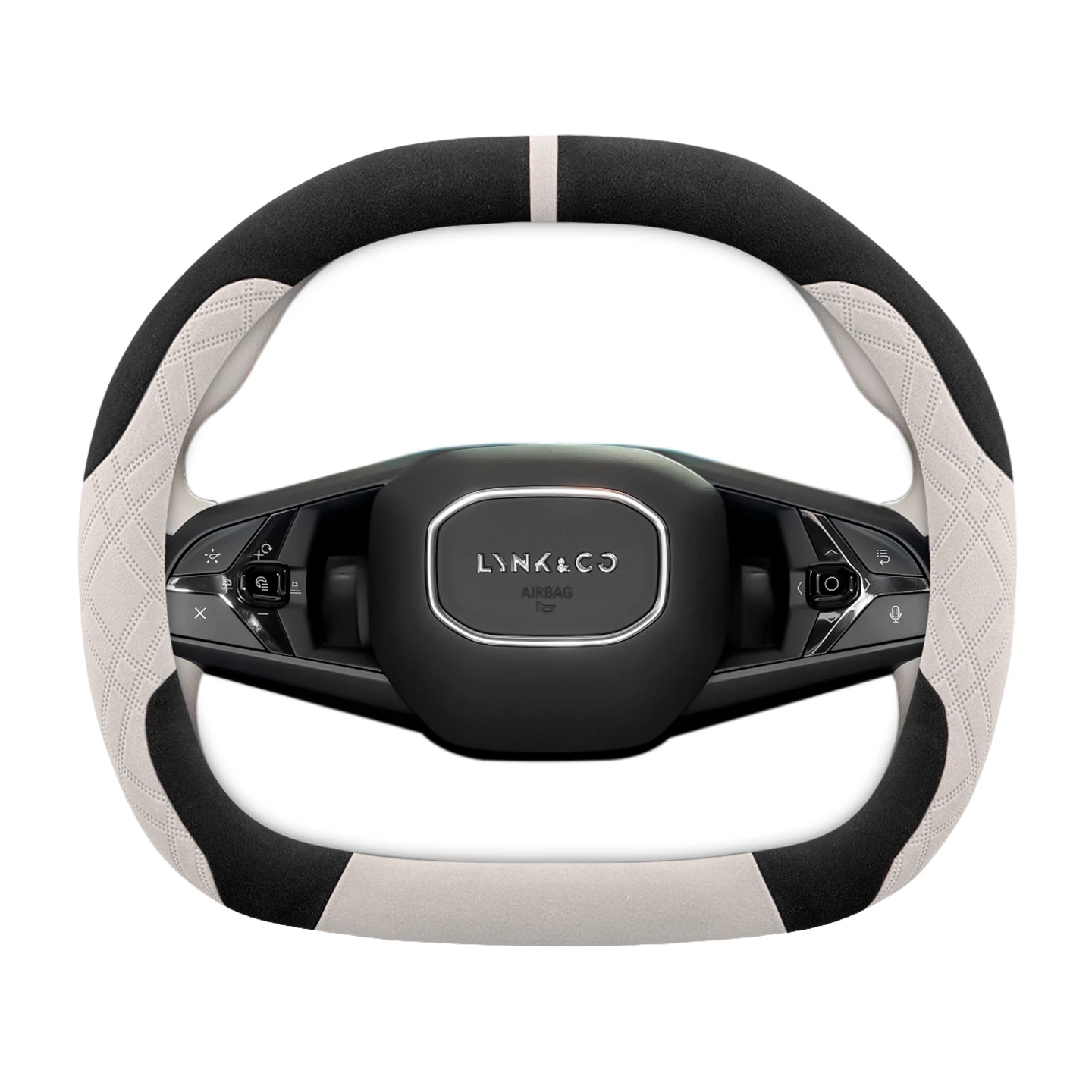 أغطية عجلة القيادة من جلد الغزال الناعم غطاء مقبض غير قابل للانزلاق لـ Lynk & Co 10emp 2025 2026 الملحقات الداخلية