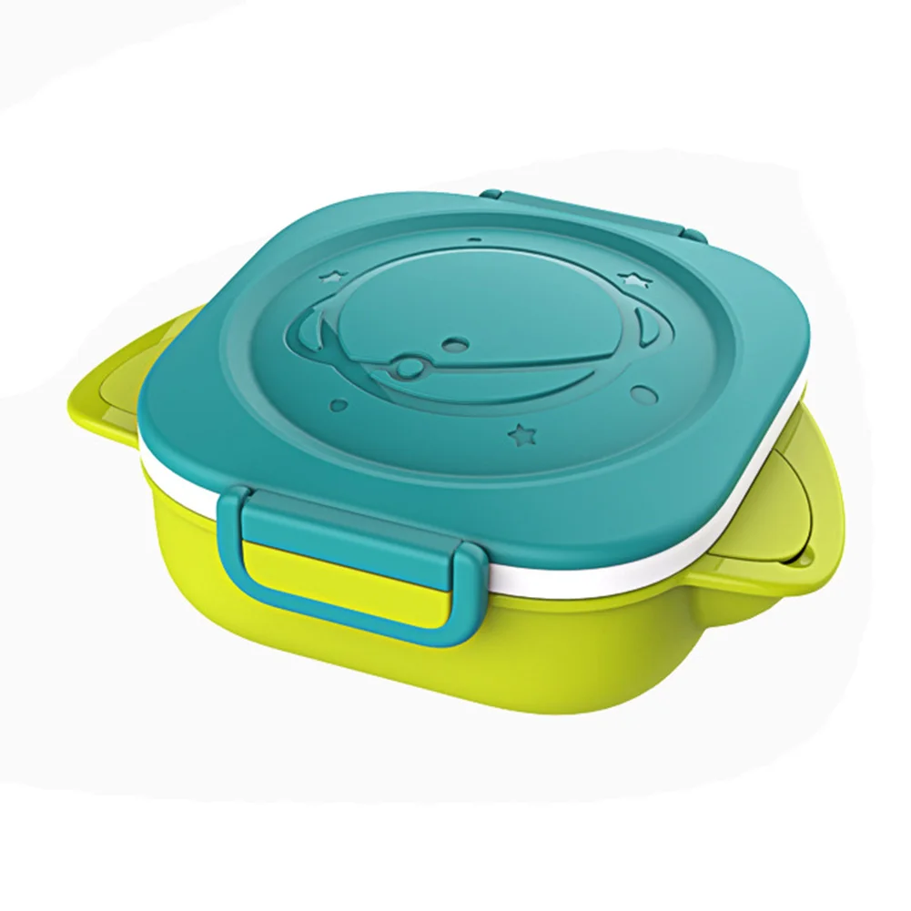 Stainless Steel Water-Filled Dinner Plate Baby Anti-Scalding Hand Detachable Insulation Sealed Compartment Lunch Box B