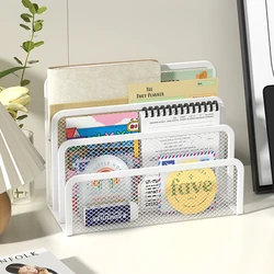 Desk Mail Organizer Small File Holders Letter Organizer Metal Mesh Document/Filing/Folders/Paper Organizer for Desktop