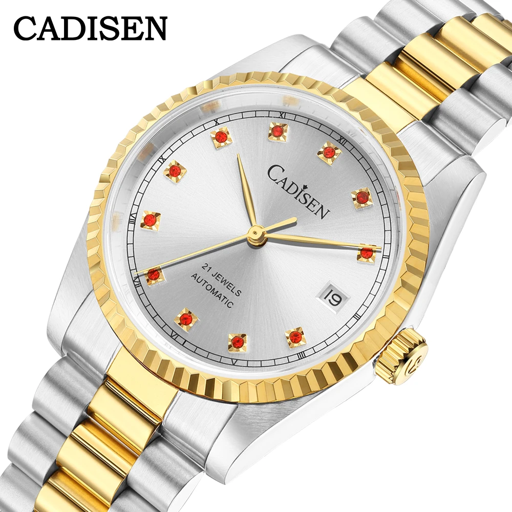 CADISEN New 36 Small Size Men'S Mechanical Watch Japanese 8215 Movement Young And Middle-Aged Casual Men'S Watch