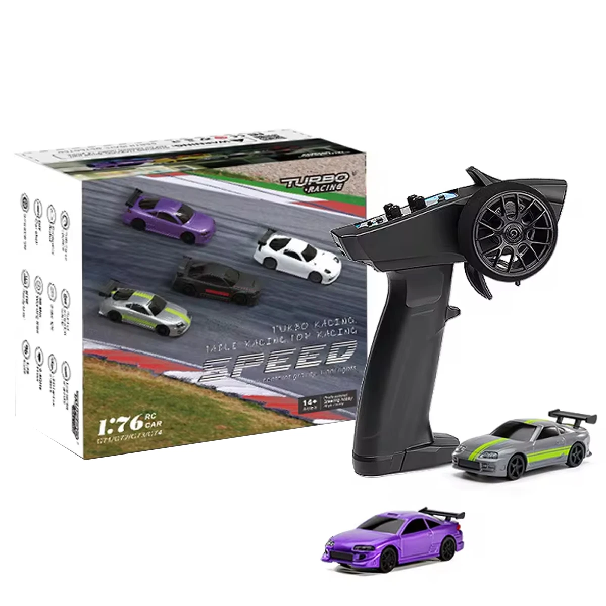 1:76 Mini RC Car Racing C72 C73 Drift RC Car with Gyro Radio Full Proportional Remote Control Toys RTR Toys for Children