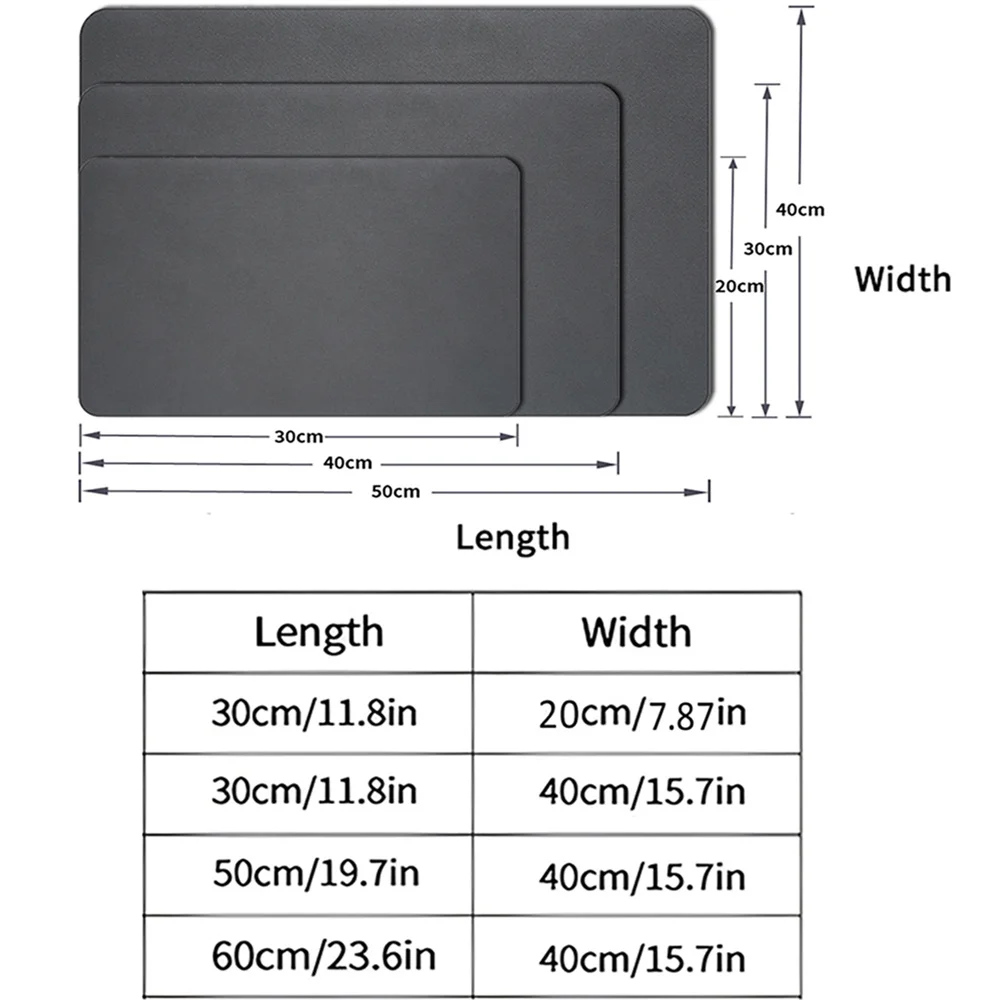 Coffee Machine Drain Mat Cream Solid Color Circular Kitchen Countertop Absorbent Mat Dry Non-slip Bar Line Table Washable Heat