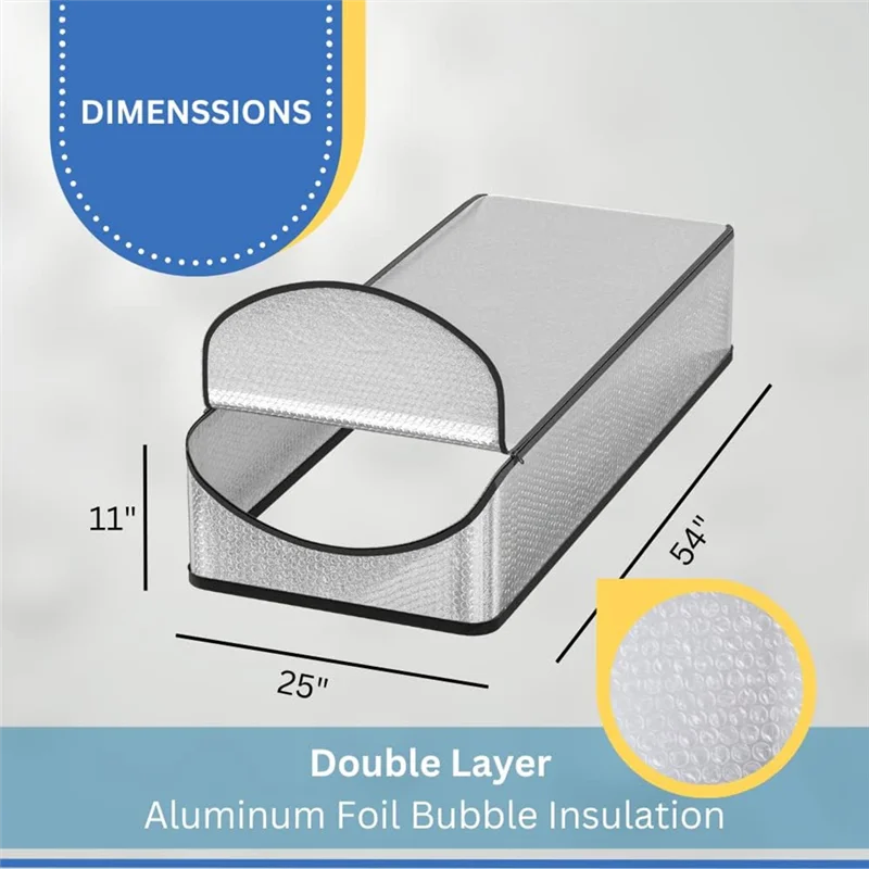 DELAM-Cubierta aislante para escaleras de ático con bolsa aislante con cremallera, ahorro de energía, cubierta de 25X54X11 pulgadas para aislar acceso al ático