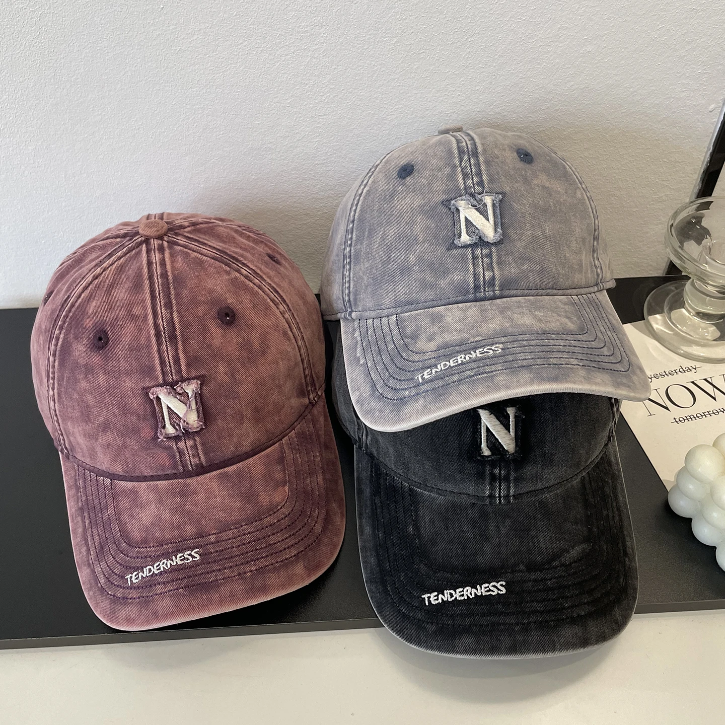 

Alphabet Fashion Trend Baseball Cap Retro Casual Versatile Out Street Cap Men