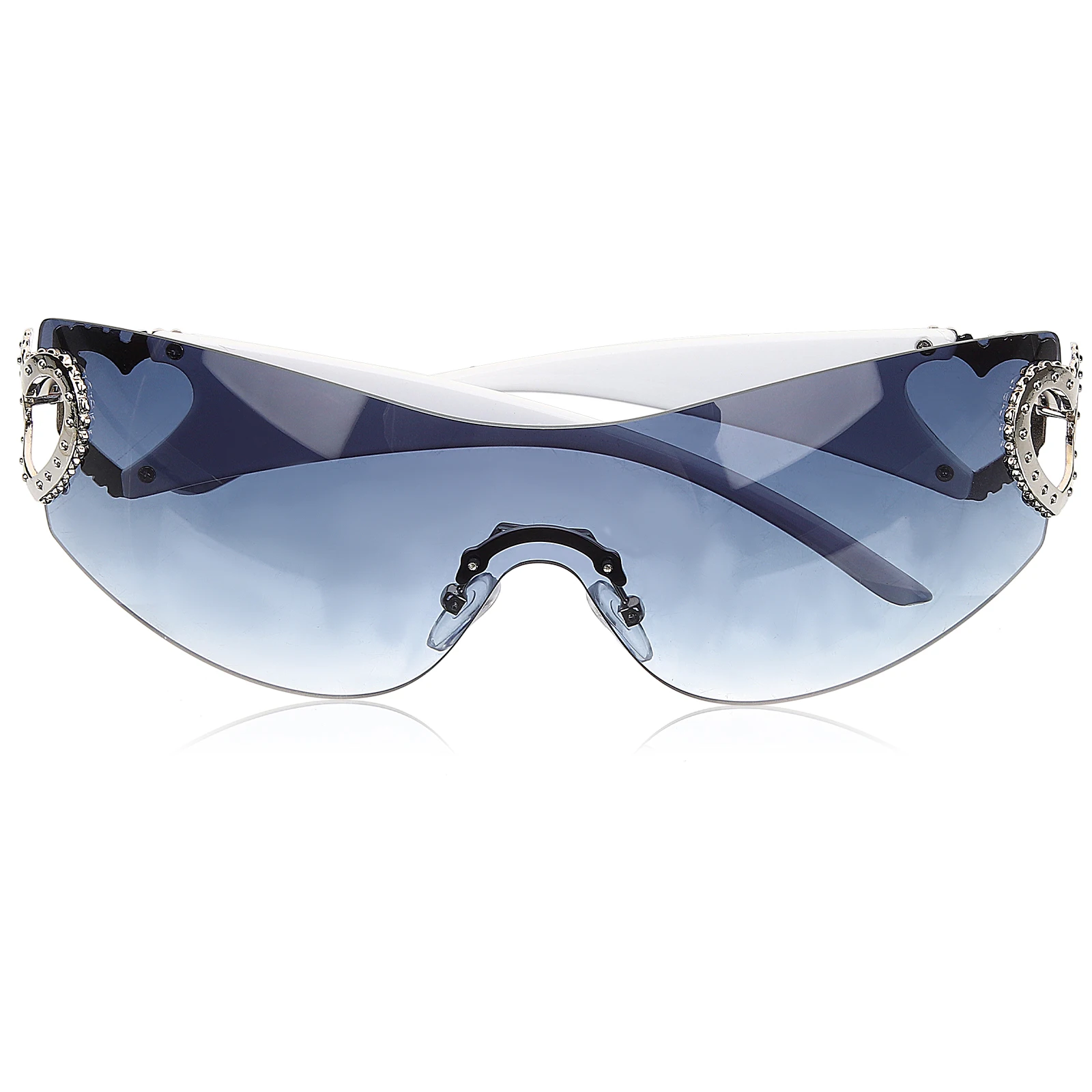 

Sunglasses Rimless Fashion Light Weight Small Vintage Grey Frameless Purple Lens for Outdoor Summer Vacation Parties