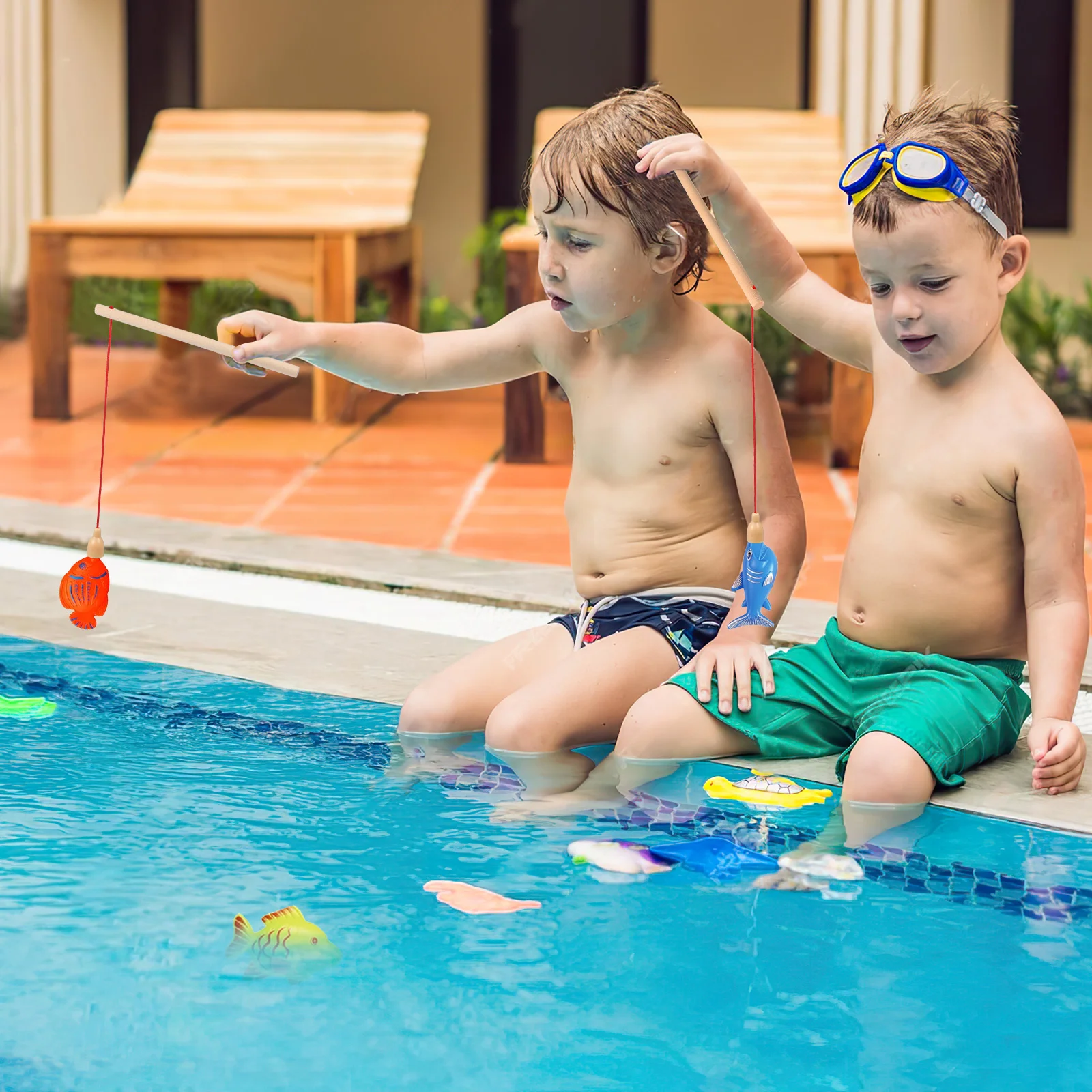 Jeu de pêche en bois pour enfants de la maternelle, poteaux magnétiques, jouets de capture amusants, éducation précoce des tout-petits, intéressant, le plus récent, 8 pièces