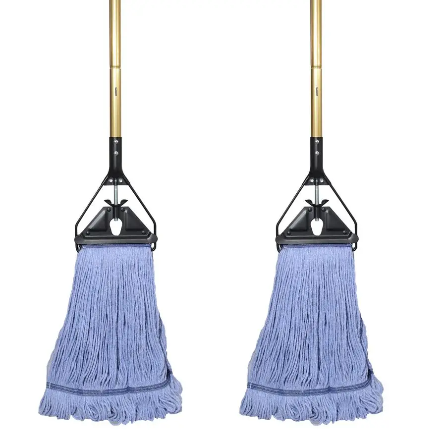 

Industrial Heavy Duty Mop with Long Handle,58 LoopedEnd String Wet Cotton Mops for Floor Cleaning, 2packs
