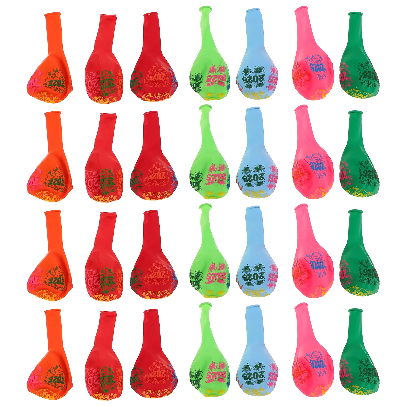 

100pcs New Year Balloons 12 Inch Thick Latex Party Supplies Colorful Christmas Decorations Red Orange Balloons