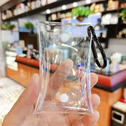 Monedero pequeño transparente de PVC para mujer y niña, Mini monederos femeninos, bolsas de almacenamiento de monedas para auriculares, lápiz labial para llaves