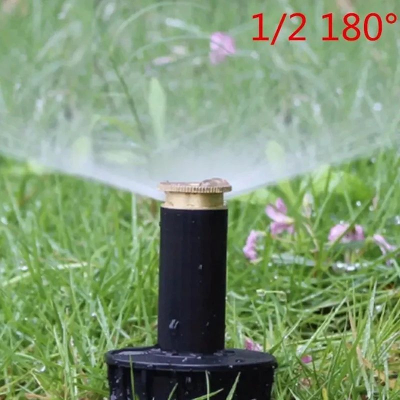 New 1/2 Inch Popup Sprinklers 180/360 Degree Automatic Stretching Pure Copper Lawn Buried Head Garden Irrigation Waterting Tool