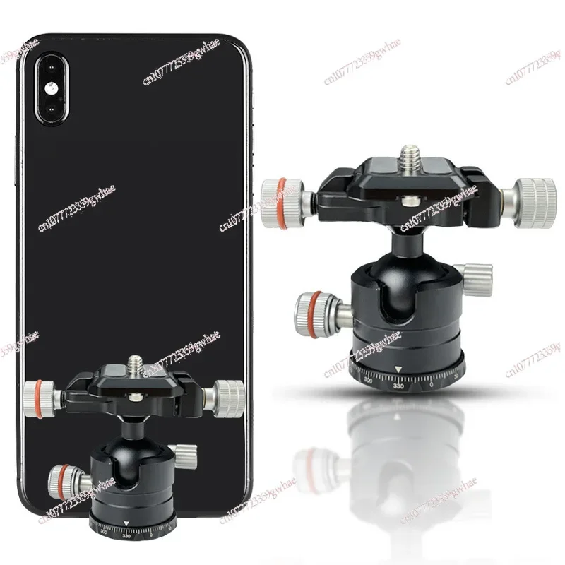 Machining CNC aluminum alloy SLR camera tripod 360 degrees rotating ball head head bracket