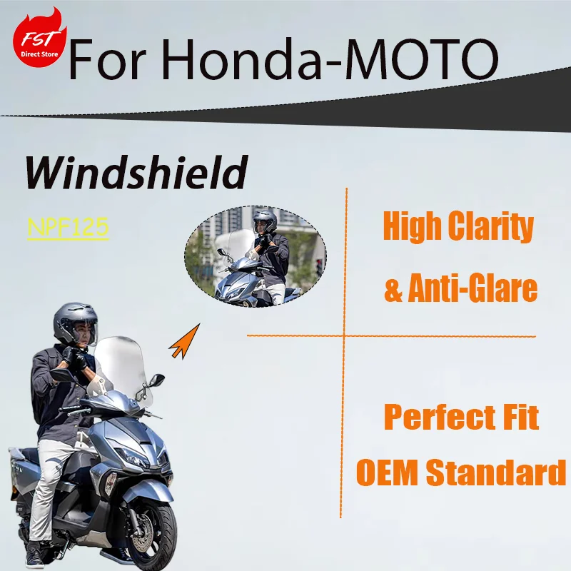 

Идеально подходящее модифицированное ветровое стекло для Wuyang Honda NPF125, удлиненный передний ветроотражатель