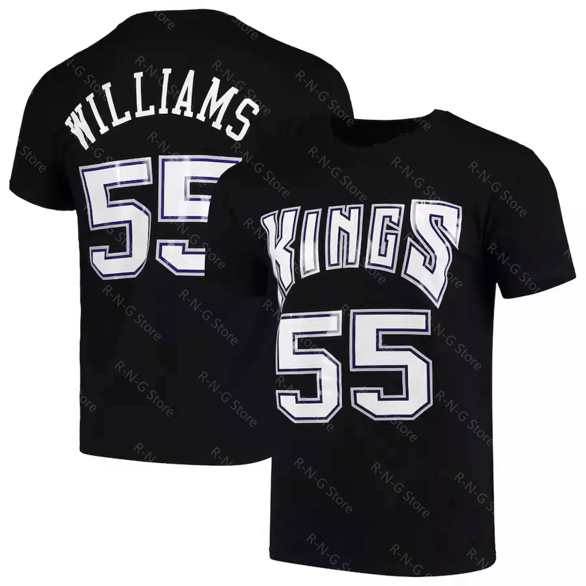 2024 Williams Basketball Training Run Fitness Loose Breathable Sport Leisure T-Shirt Men Women Cotton Replica Jersey Tee KING