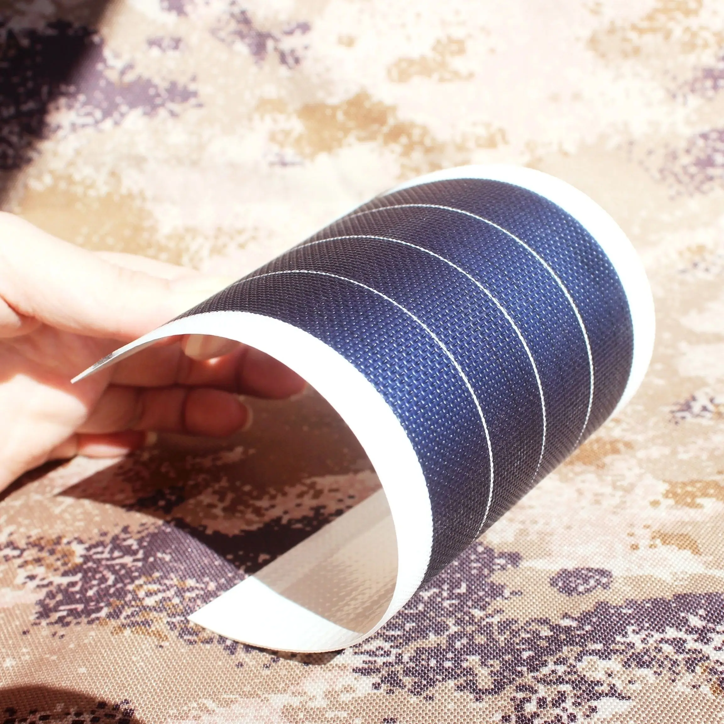 

flexible solar panel thin-film Amorphous silicon camping equipment curly DIY mini solar panel kit -white