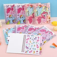 My Cartoon Little Pony Notebook Leather Case Multi Functional Handbook Student Learning Record Book Gifts