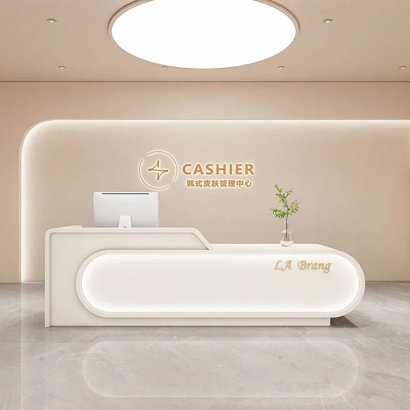 

Beauty Salon Reception Desk Counter Office Podium Stand Reception Desk Cash Restaurant Lectern Comptoir Caisse Bar Furniture