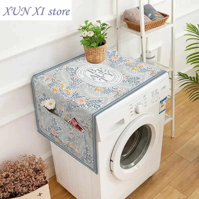 

New Leaves Patterns Dust Mat Cute Dust Cover Washing Machine Refrigerator Microwave Oven Protective Pad Waterproof Moisture Mat