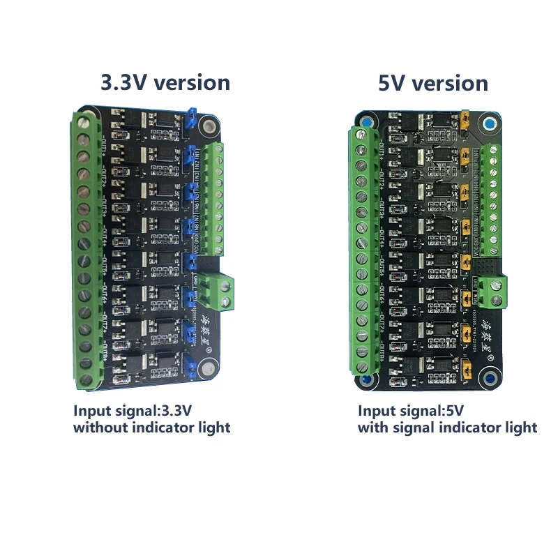8 قناة MOSFET وحدة متحكم PLC تضخيم المجال تأثير محرك أنبوب Optocoupler عزل PWM التحكم مفتاح الإضاءة