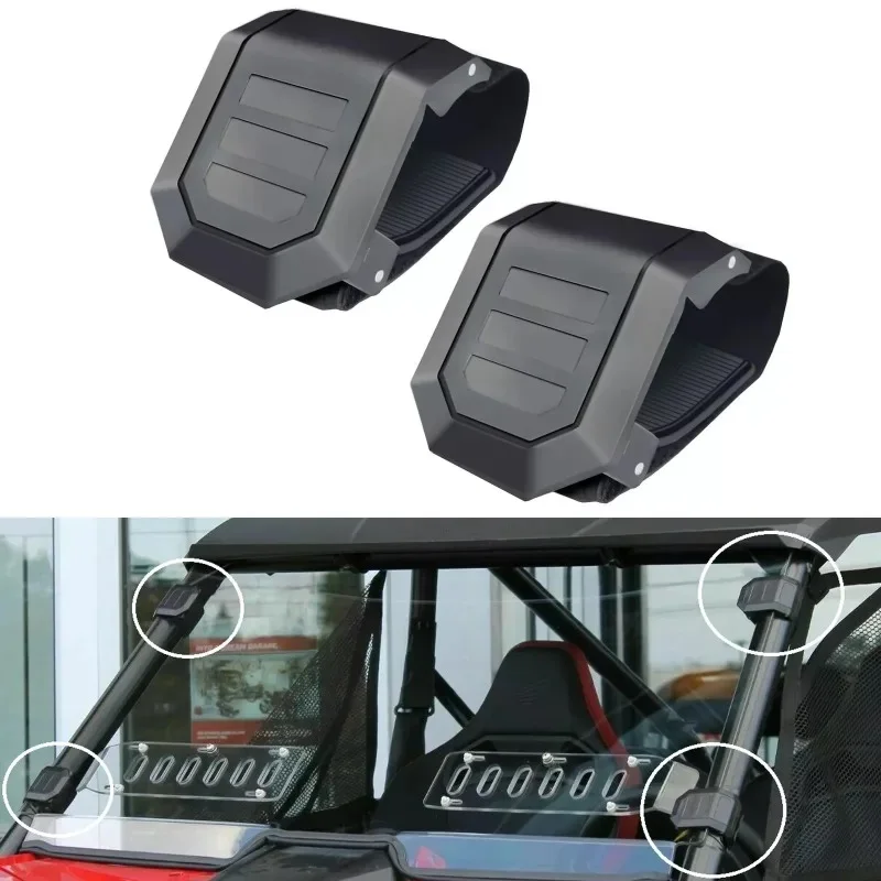 

2Pcs UTV Universal Windshield Window HD Clamp Holder Clip for RZR XP Can-Am Maverick 1000R X3 for Honda Pioneer for Polaris RZR