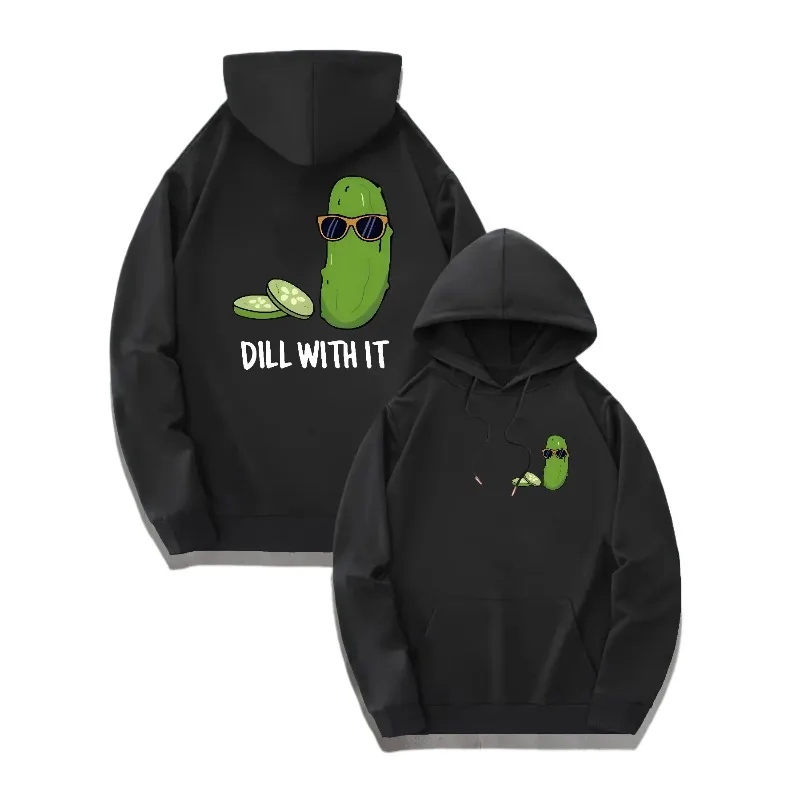 

Dill Pickle Pattern Hoodie Fashionable and Comfortable Sweatshirt Versatile Daily Hoodie Sweatshirt