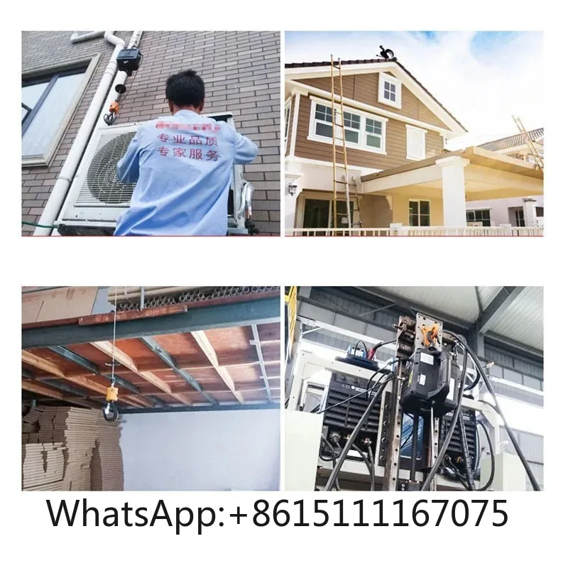 500KG Portable Electric Hoist Crane Vehicle Workshop Cargo Lifting Equipment For Home Construction Goods Handling