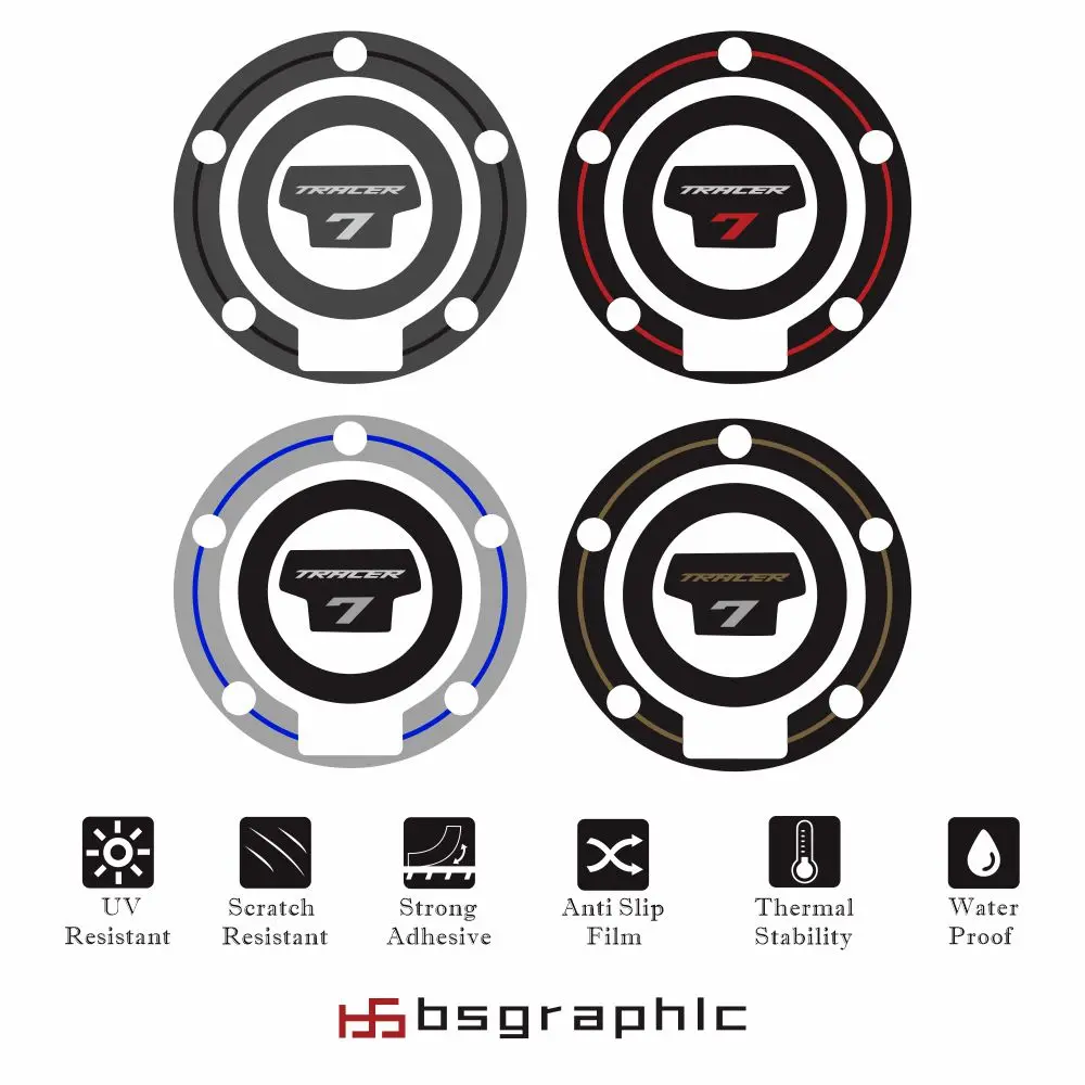 

Motorcycle Fuel gas tank cap pad anti slip sticker declas protection for Yamaha Tracer 7 2021 On