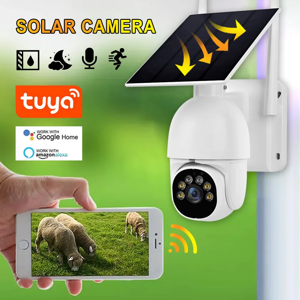 

A20 solar monitor 360 degree cell phone remote outdoor camera security night vision surveillance camera