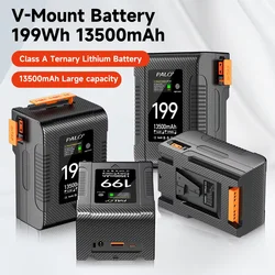 NEW V Mount V-Lock BP-199 BP-99 Battery BP Battery With PD65W Cable for Sony Camcorder Broadcast Video Light Blackmagic URSA