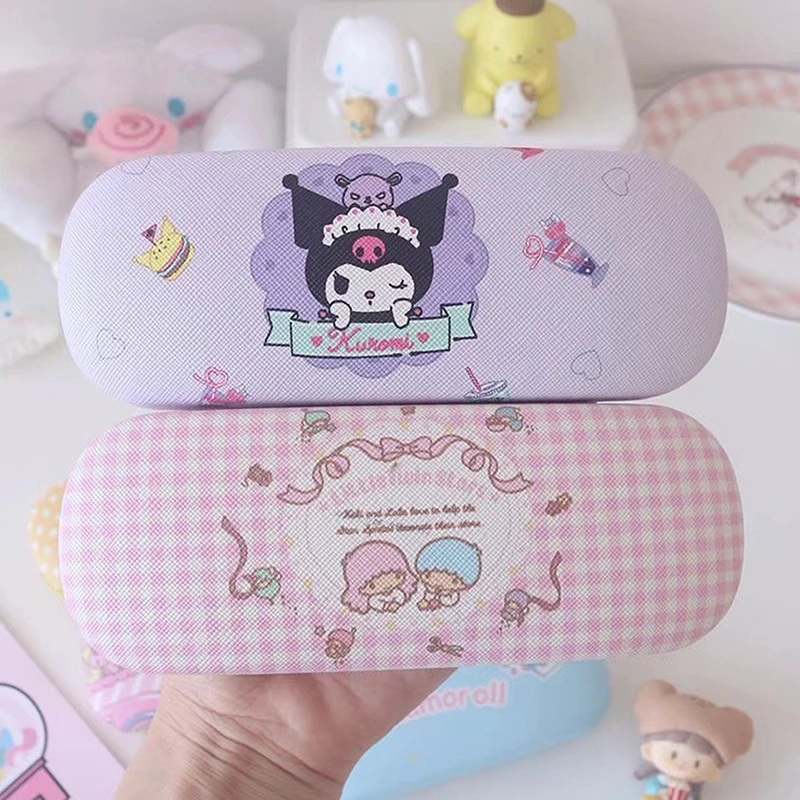 Sanrio Cartoon Glasses Case Myopia Glasses Storage Box Anime Cute Travel Portable Girls