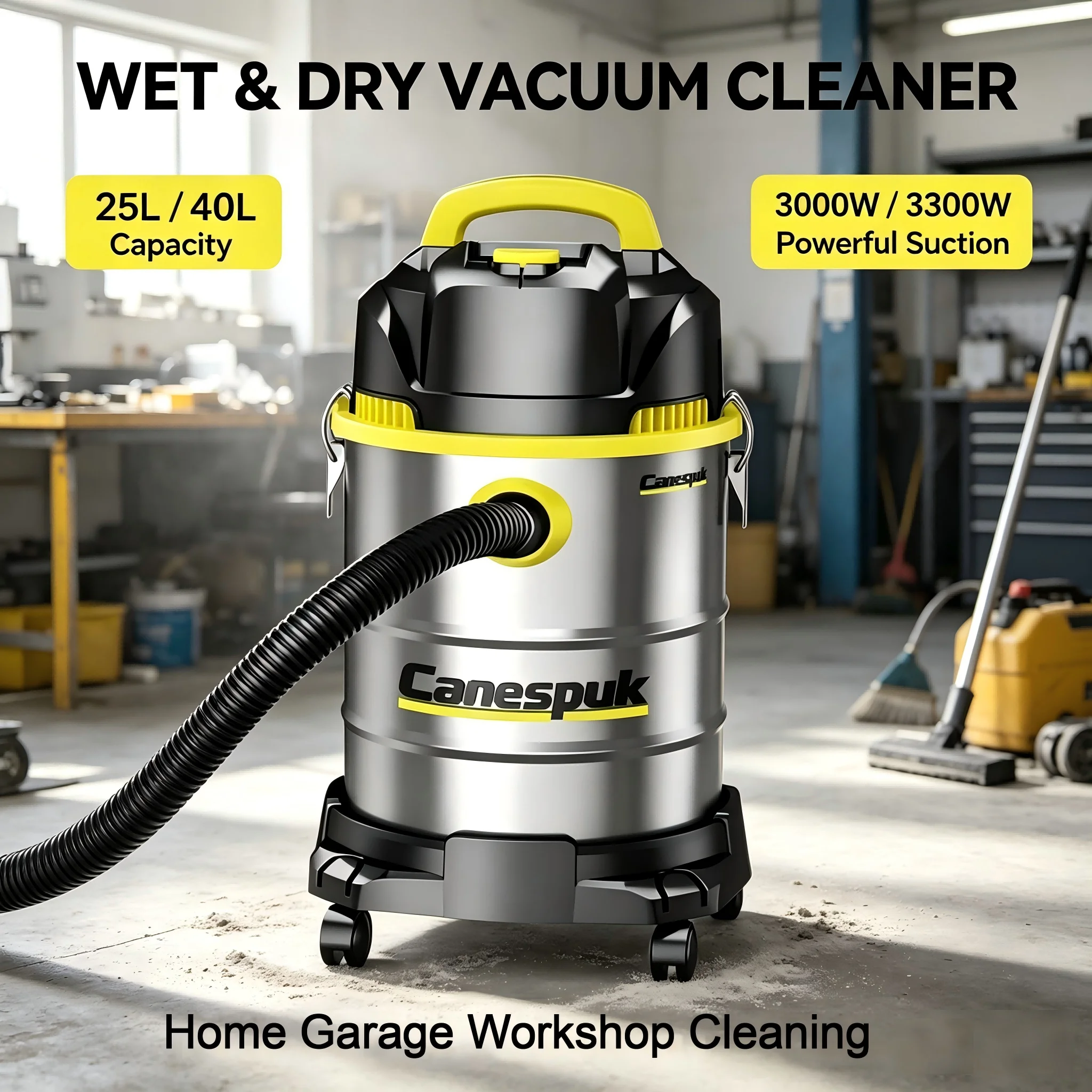 25L/40L 3 in 1 Wet Dry Blowing Vacuum Cleaner High Power Industrial Commercial Vacuum for Car Wash Hotel Household