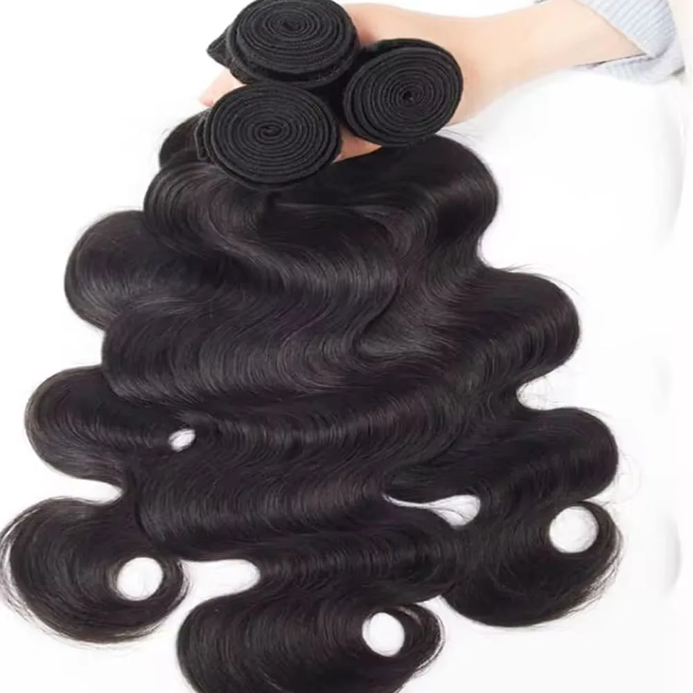 1 3 4 pacote 30 32 Polegada onda do corpo 100% brasileiro birmanês cru pacotes de cabelo humano extensões não processado onda de água cabelo