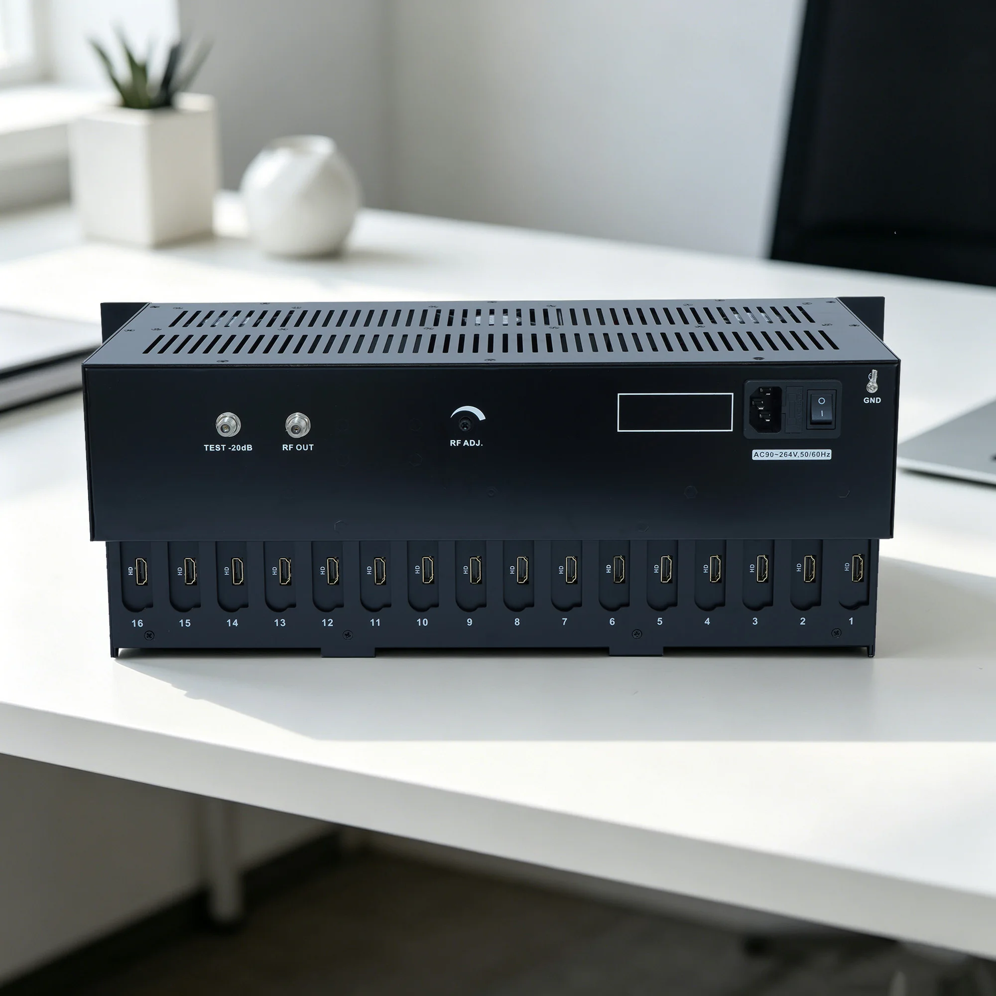 Digital TV modulators compatible with DVB-T, DVB-C, ISDB-T, and ATSC; HD-to-RF converters; HD audio/video encoders/modulators