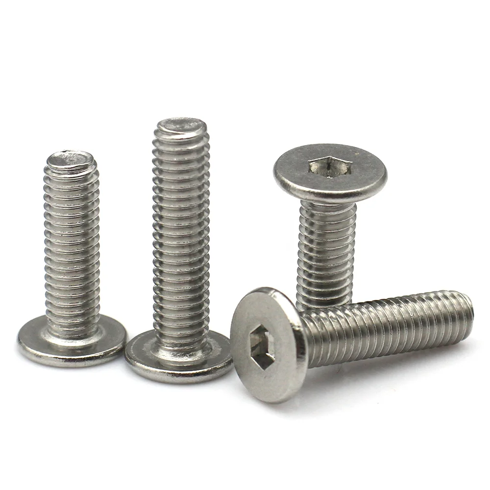

5/10/20/50 шт. M1.6 M2 M2.5 M3 M4 M5 M6 M8 304 Шестигранная головка из нержавеющей стали Ультратонкие низкопрофильные винты с плоской вафельной головкой Болты