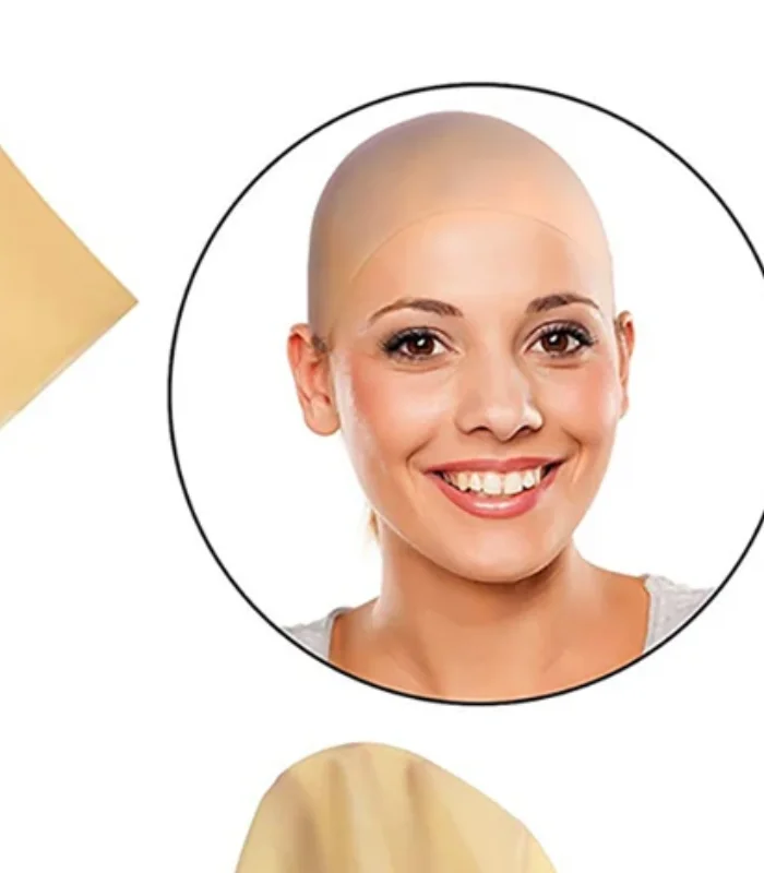 

1pcs Fake scalp Funny Latex Skin Fake Bald Head Unisex Fancy Film Party Wig Cap Latex Mask Hat