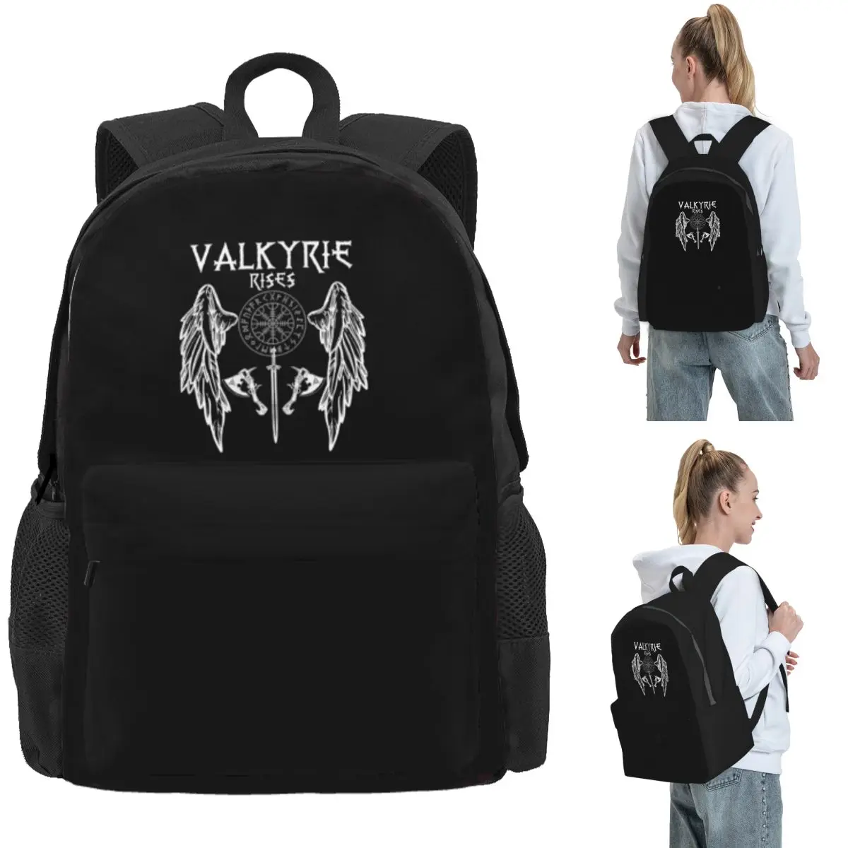 

Ladies Valkyrie Valkyrie Viking Valhalla Odin Fighter Gift Backpack Daypack BookBag School Bag Shoulder Bags for Men Women