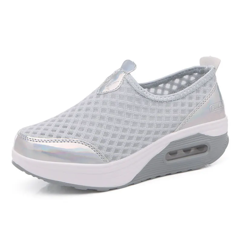 BeckyWalk Summer Mesh Women Shoes Platform Loafers Autumn Slip On Breathable Women Casual Flats zapatos mujer Size 35-42 WSH2925