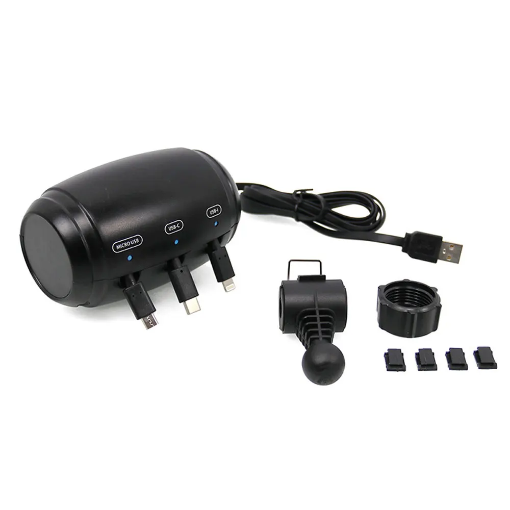 Retractable Rear Seat Car Shrink Box Car Charging Cable 3 in 1 Car Charging Cable Compatible With Micro USB USB-C