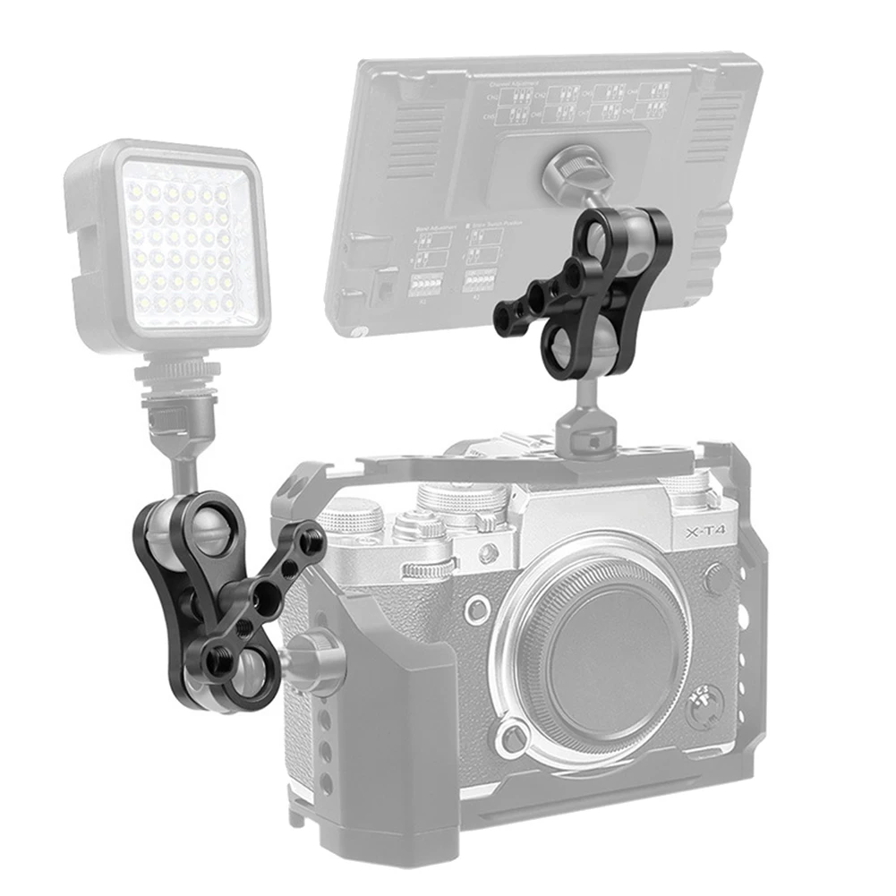 A56XQ ขาตั้งกล้องผีเสื้อคลิป CLAMP 1 นิ้ว Ball Joint ARM 1/4 3/8 Mount สําหรับกล้อง GoPro ใต้น้ําดําน้ําไฟไฟฉาย