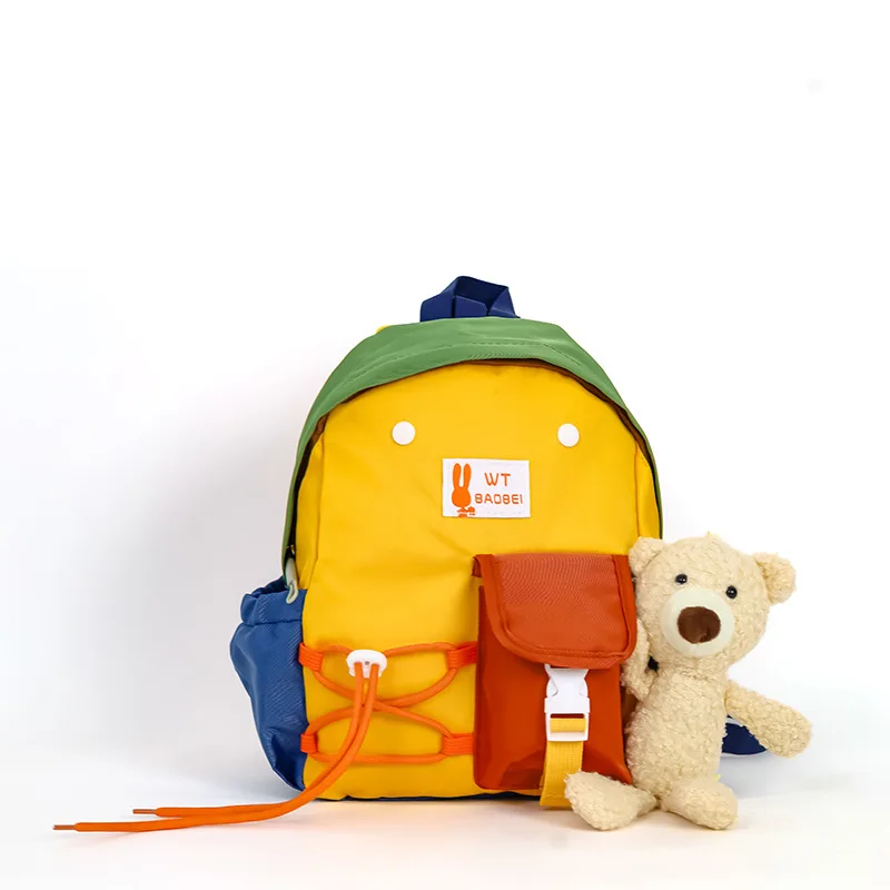 2026 New Dopamine Contrast Color Children's Backpack Lightweight, Waterproof, Load Reducing Backpack Kindergarten Student Backpa