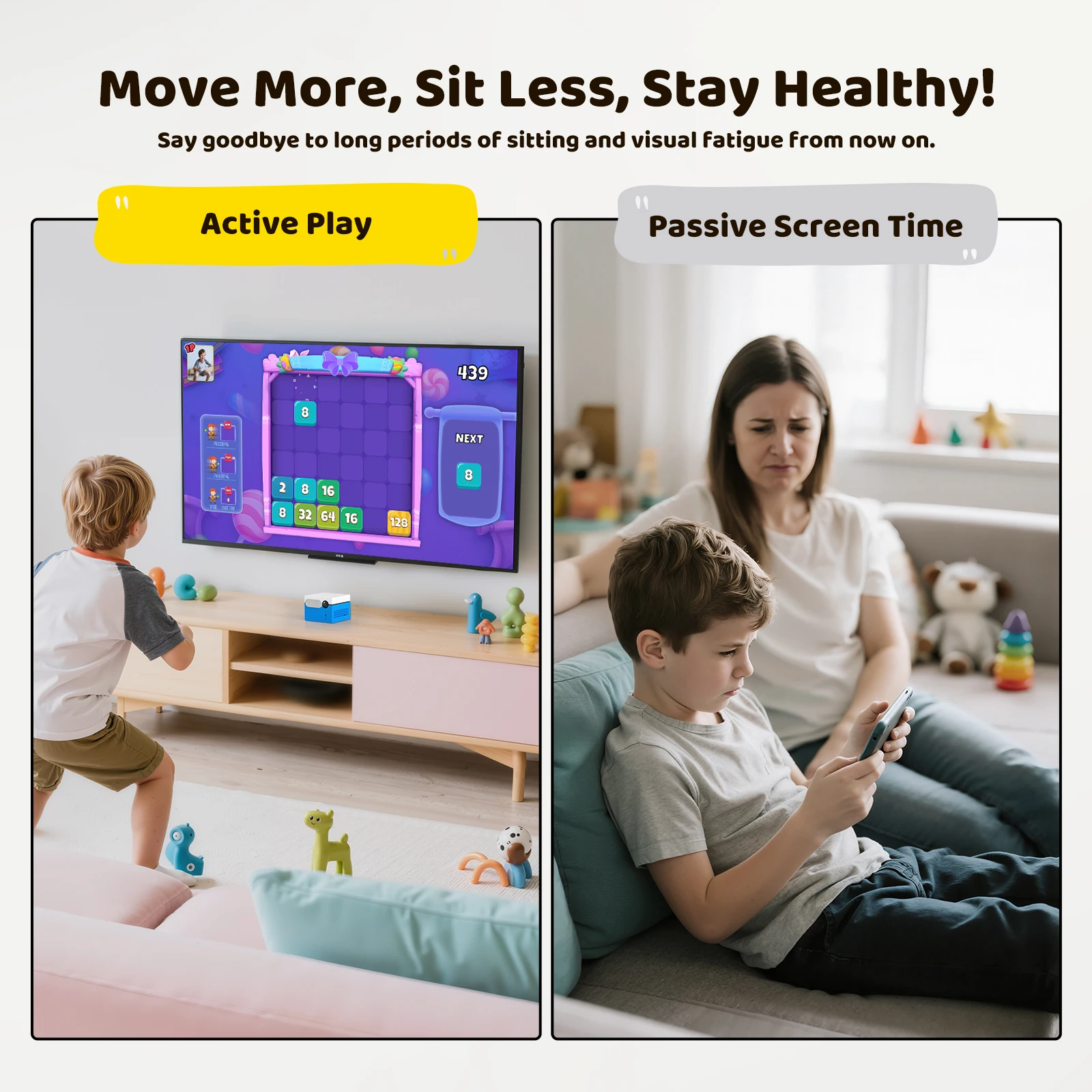 KINHANK MotionX Gaming Console For Kids & Families,Monthly Updat
