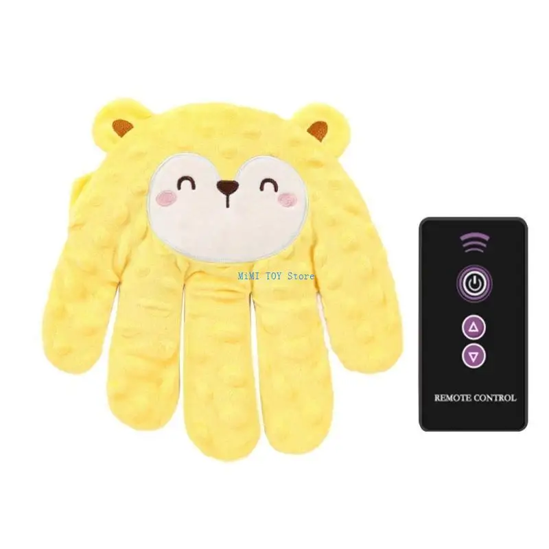 

24BE Cartton Calming Hand Pillow for Toddler Remote Controlled Sleep Aid with Gentle Vibrate, Comfortable Soothing Pillow