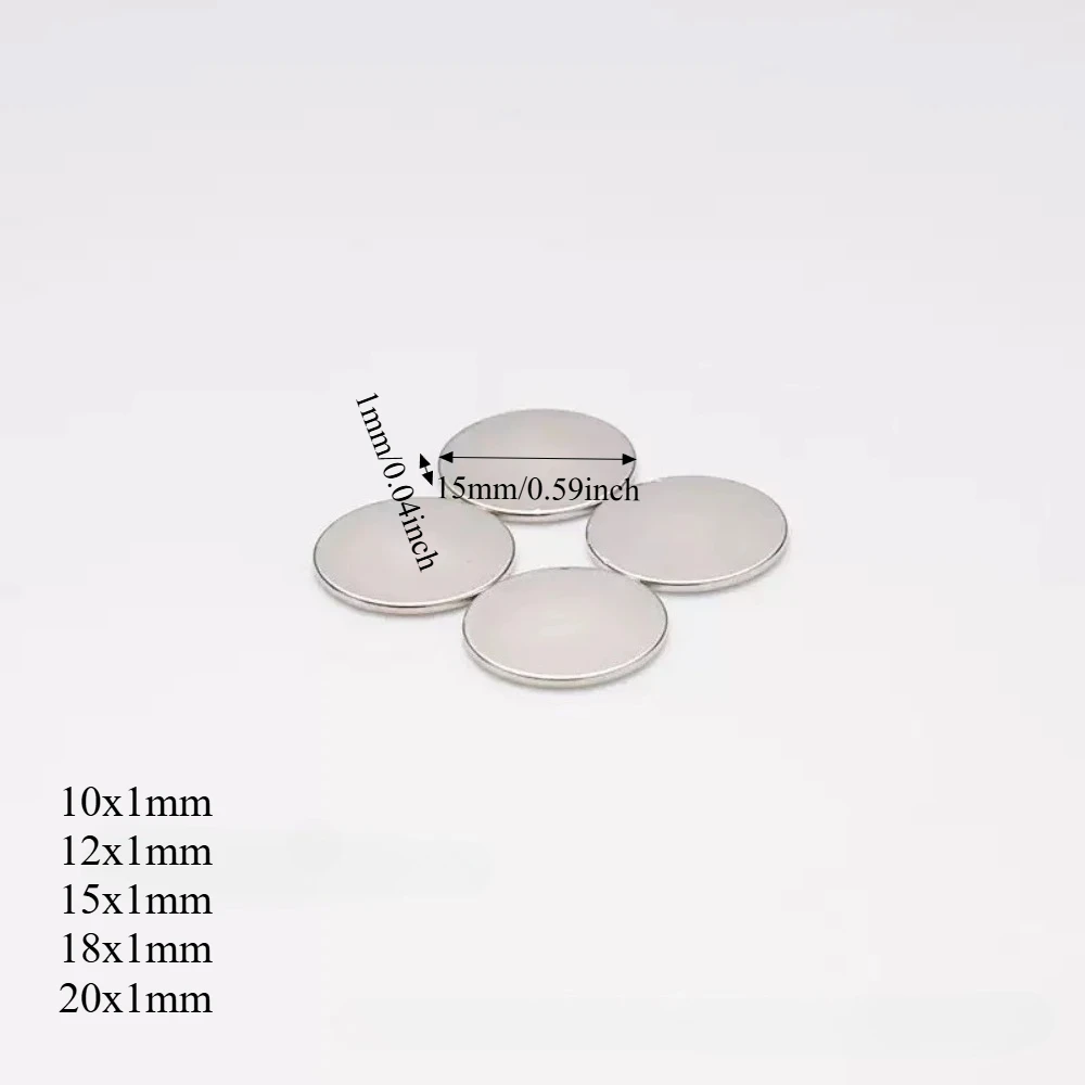 N52  20x1 18x1 15x1 10x1 standard size Magnet  neodymium Magnets Nickle Coating Generate round Ebike Search Magnetic Fridge DIY